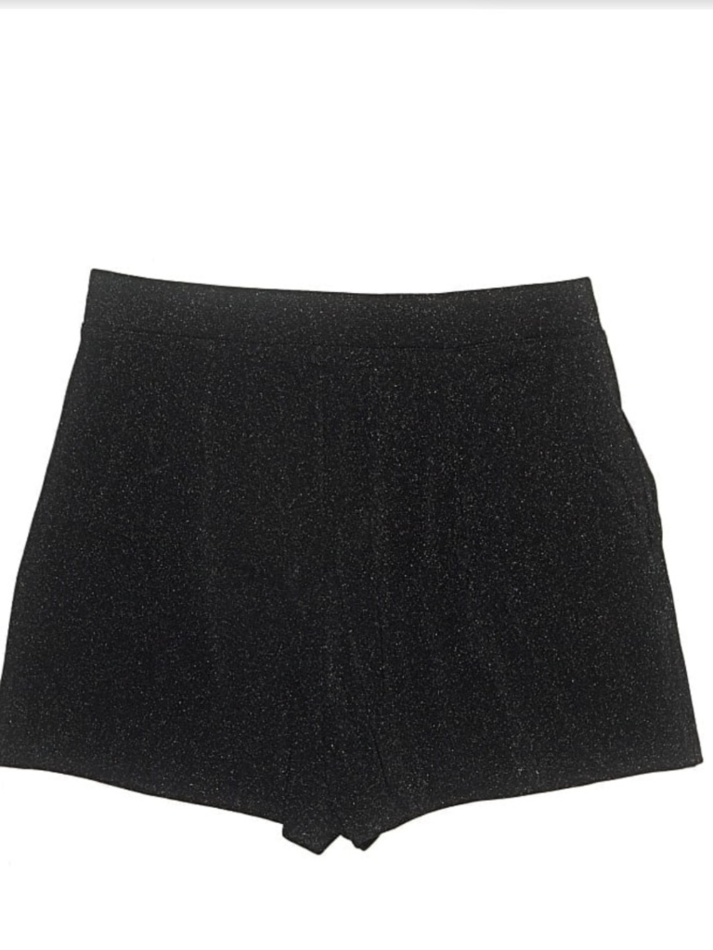 Express Black Glitter High-Waist Dress Shorts - Picture 3 of 4